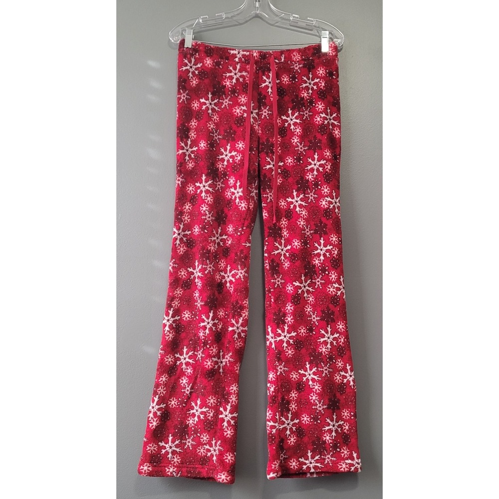 George‎ Women's Red/White Super Soft Pajama Snowflakes Pants Size Medium - Picture 2 of 8